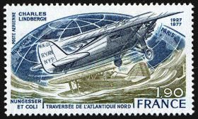 Image du timbre Traversée de l'Atlantique nordCharles Lindbergh - Nungesser et Coli