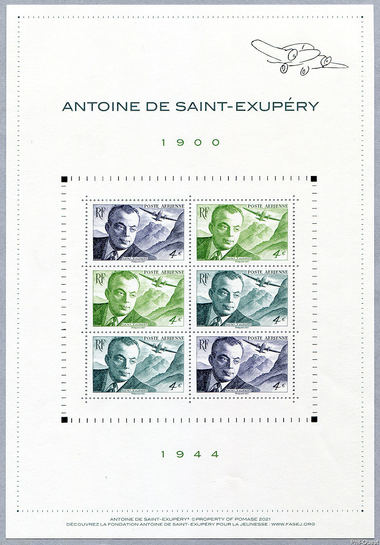 Bloc Antoine de Saint-Exupéry 1900-1944