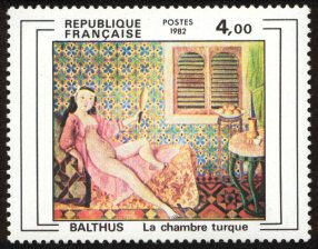 Image du timbre Balthus «La chambre turque»