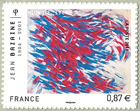 Jean Bazaine 1904-2001 «Plongée 1984»<br />Timbre autoadhésif
