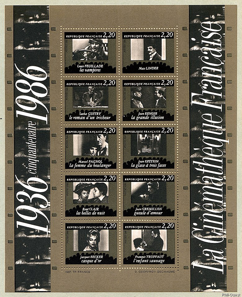 Image du timbre Bloc-feuillet «50 ans de la Cinémathèque»