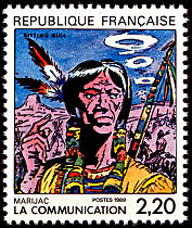 Image du timbre «La communication» vue par Marijac