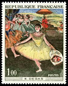 Edgar Degas (1834-1917)<br />«Danseuse au bouquet saluant sur la scène»