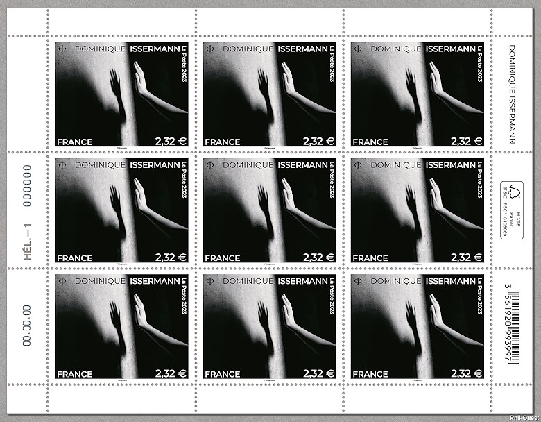 Dominique Issermann - Feuillet de 9 timbres