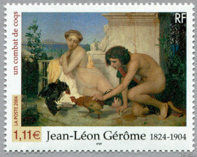 Jean-Léon Gérôme (1824-1904)<BR>Un combat de coqs