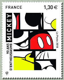 Image du timbre Mickey, 90 ans d'enthousiasme !