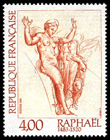 Image du timbre Raphael 1483-1520«Vénus et Psyché» - étude