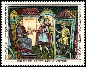 Image du timbre Église de Saint Savin (Vienne)