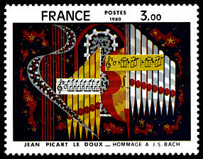 Tapisserie de Jean Picart Le Doux<BR> «Hommage à Jean-Sébastien Bach» 