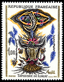 Image du timbre Tapisserie de Lurçat«La lune et le taureau» 