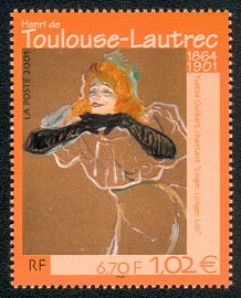 Henri Toulouse Lautrec<BR>«Yvette Guilbert chantant»<BR>1,02 € - 6 F 70