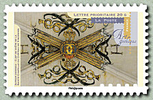 Image du timbre Clef de voûte de la Sainte-Chapelle de Vincennes