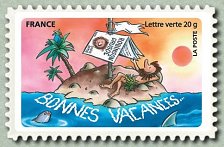 Image du timbre Vacances sur une île déserte