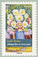 Émile Boutin<br />Marguerites et hortensias