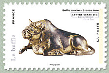 Buffle couché, bronze doré
<br />Musée Guimet
<br />
Paris