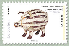 Cochon, terre vernissée
<br />
Cité de la Céramique, Sèvres