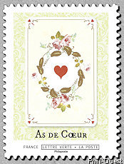 Image du timbre ♥  L'as de cœur ♥