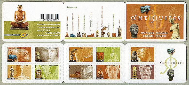 Carnet de 10 timbres autoadhésifs