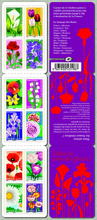 Image du timbre Carnet «Dites-le avec des fleurs»