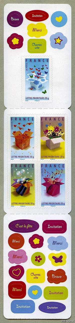Image du timbre Bande-carnet  à stickers
-
Timbres de messages  