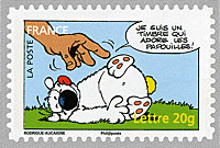 Image du timbre Timbre n° 10 - Je suis un timbre qui adore les papouilles