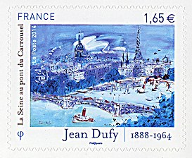 Jean Dufy 1888-1964 - autoadhésif<br /> La Seine au pont du Carrousel
