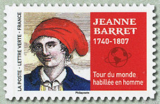 Jeanne Barret 1740-1807
<br />
Tour du monde habillée en homme