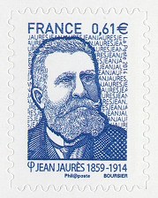 Jean Jaurès 1859-1914 bleu 0,61 € autoadhésif