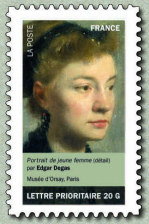 Portrait de jeune femme (détail)<br />
par <strong>Edgar Degas</strong><br />
Musée d´Orsay, Paris