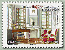 Image du timbre Musée Buffon à Montbard. Cabinet de travail