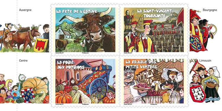 Image du timbre Carnet « Fêtes et Traditions de nos régions » Région Centre