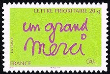 Image du timbre Un grand merci - timbre autoadhésif