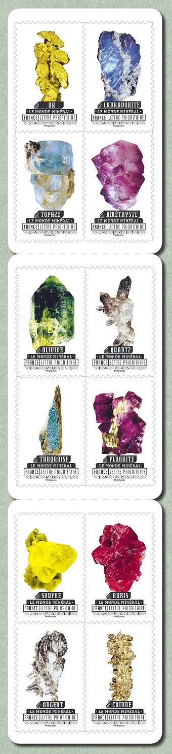 Image du timbre Le monde minéral - Carnet de 12 timbres