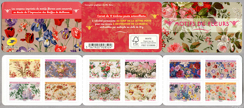 Image du timbre Motifs de fleurs