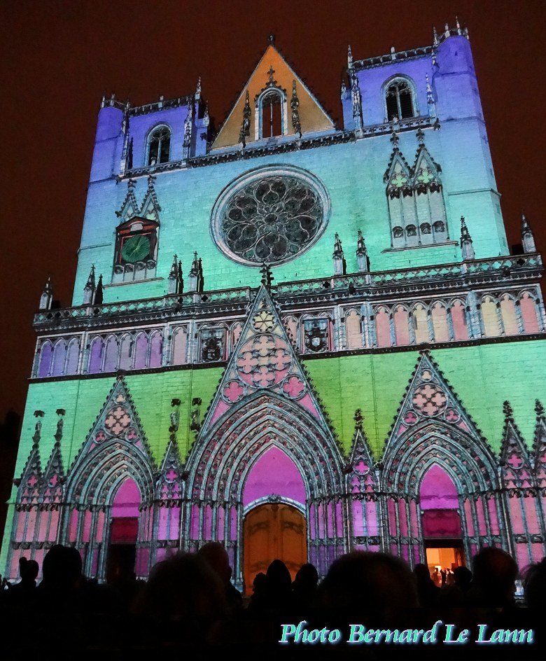 Fête des Lumières de Lyon - La cathédrale Saint-Jean de Lyon