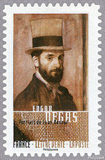 Image du timbre Edgar Degas-Portrait de Léon Bonnat