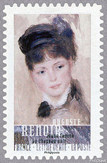 Image du timbre Auguste Renoir-Jeune femme au chapeau noir