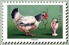 Image du timbre Poule en communication