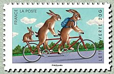 Image du timbre Lapins en tandem