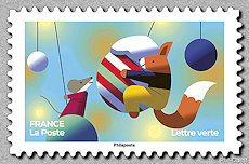 Image du timbre Souris et écureuil s'amusant