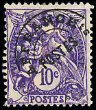 Type Blanc 10c violet