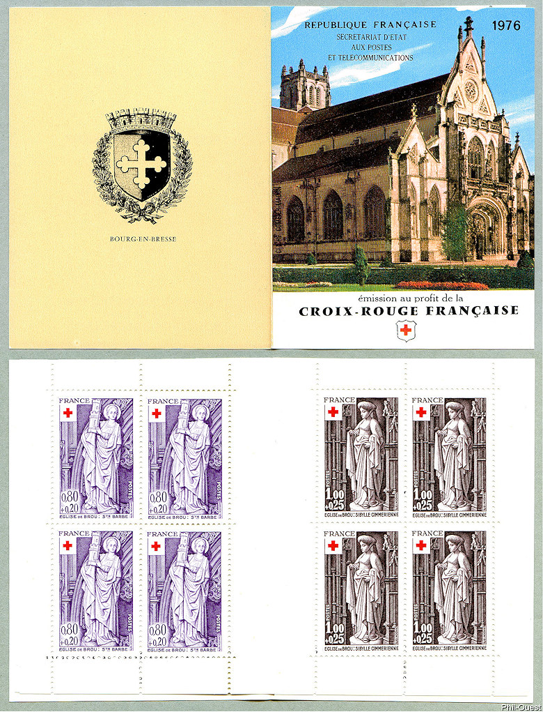 Image du timbre Église de Brou - Sainte Barbe et  Sibylle Cimmérienne