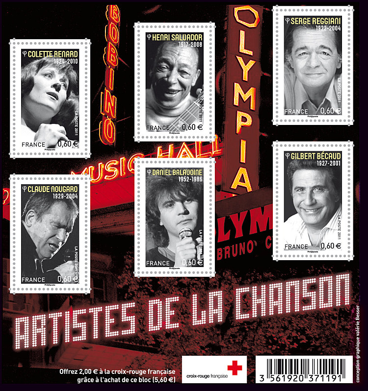 Colette Renard, Henri Salvador, Serge Reggiani, Claude Nougaro, Daniel Balavoine, Gilbert Bécaud.