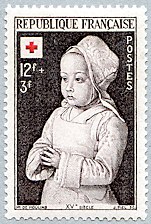 Image du timbre Enfant royal en prière XV° siècle