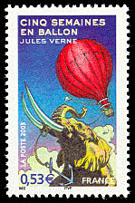 Image du timbre Cinq semaines en ballon - 1862