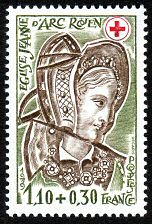Image du timbre Église Jeanne d´Arc à RouenDétail de vitrail: Hérodiade