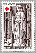 Image du timbre Église de Brou - Sibylle cimmérienne