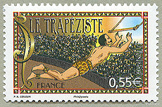 Image du timbre Le cirque à travers le tempsLe Trapeziste