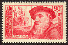 Image du timbre Auguste Rodin rose carmin