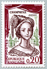 Image du timbre La Champmeslé dans le rôle de Roxane